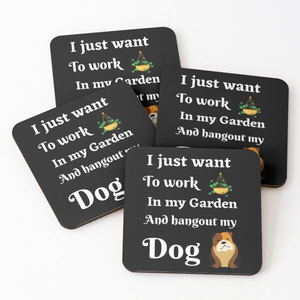 Item preview, I just want to work in my garden and hangout my dog designed and sold by Luna-shop16.