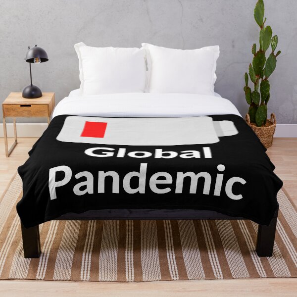 Artikelvorschau, Global Pandemic Low Battery hoffentlich - weißer Text entworfen und verkauft von DesignByCris.