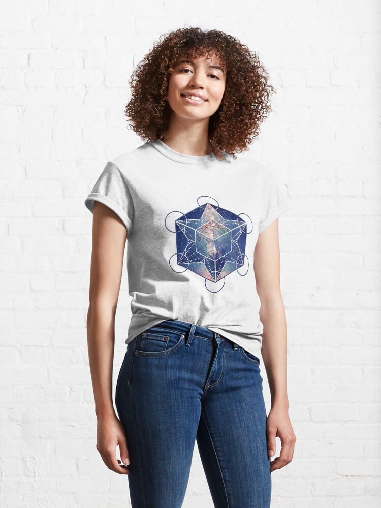 Alternate view of Space Metatron's Cube Classic T-Shirt