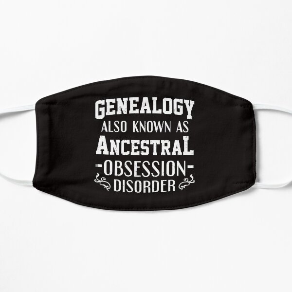 Genealogist Genealogy Ancestral Obsession Disorder Flat Mask