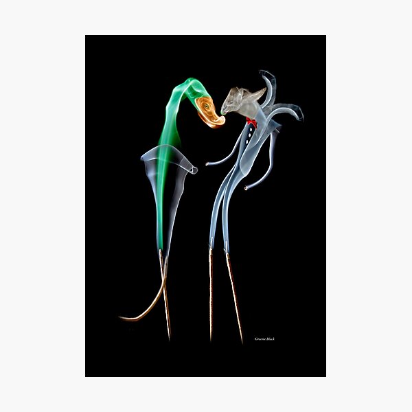 Fantasy photographic insence smoke image of Clubbers dancing Photographic Print