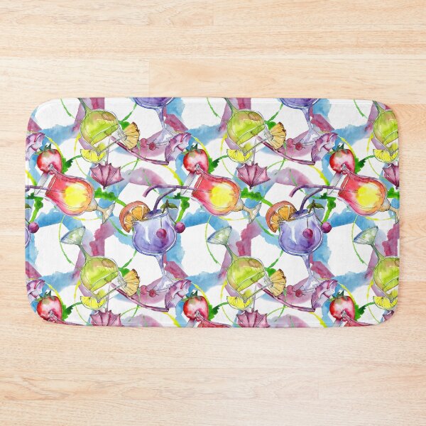 Item preview, Topical Colorful Watercolor Cocktails  designed and sold by ColorFlowArt.