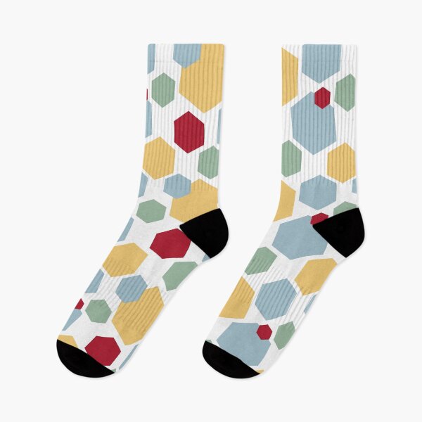 Item preview, Yellow Red Blue Green Honeycomb Geometric Pattern designed and sold by Orchard Berry.