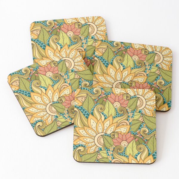 Item preview, Doodle Pattern with Floral Motifs designed and sold by lissantee.
