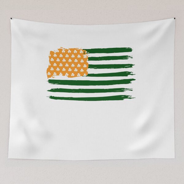 Item preview, American Flag St Patricks Day T Shirt Vintage Irish Lucky T-Shirt for men and women designed and sold by TheFlipRepublic.