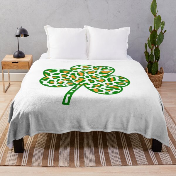 Item preview, Cute Shamrock Leopard Print St Patricks Day Irish Pattern T-Shirt designed and sold by TheFlipRepublic.