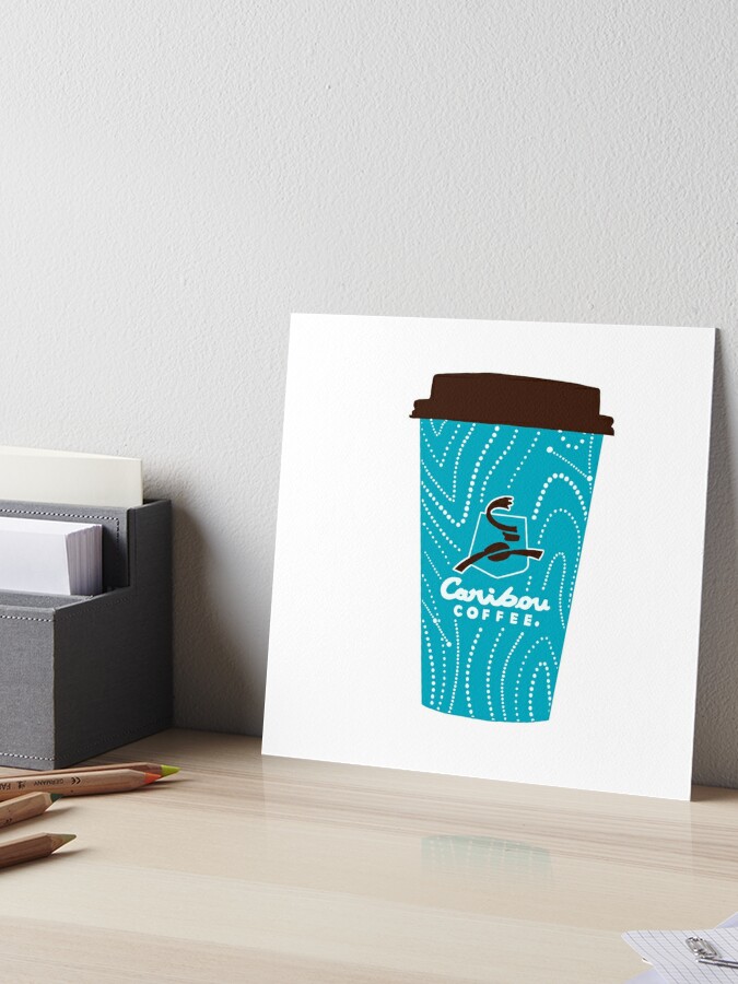 Caribou Coffee Cooler  Art Board Print for Sale by Tyler-Jan