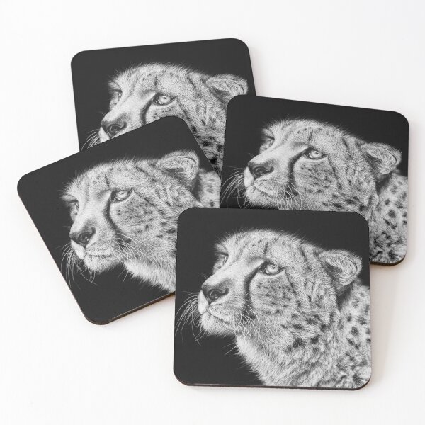 Item preview, Cheetah Black and White Art designed and sold by MHScratchboard.