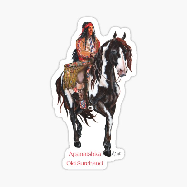Apanatshka, Old Surehand, by tasmanianartist for Karl May Friends Sticker