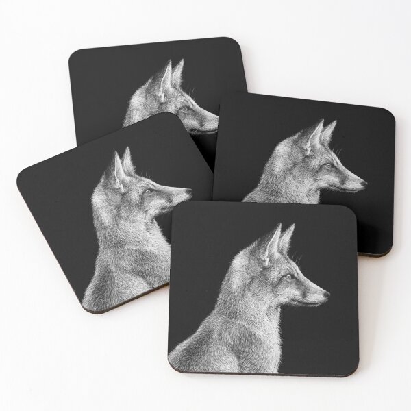 Item preview, Red Fox Black and White Art designed and sold by MHScratchboard.