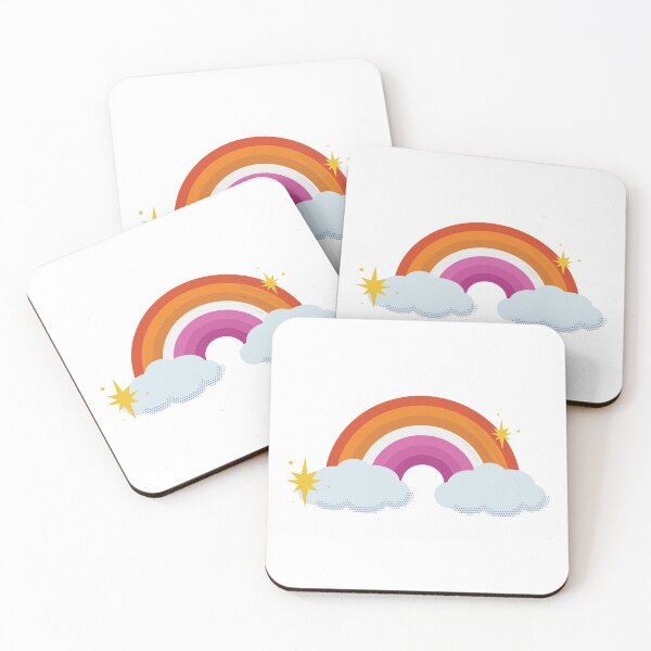 Item preview, Arco iris retro del orgullo lésbico designed and sold by lavenderhearts.