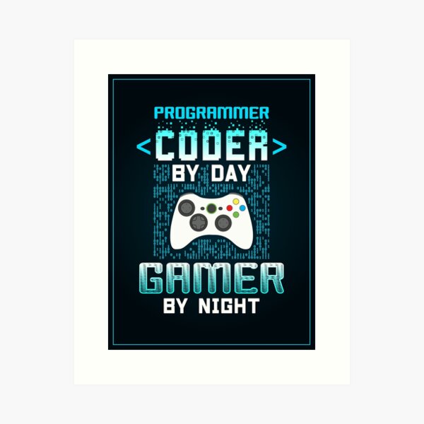 Item preview, Programmer Coder By Day, Gamer By Night designed and sold by Izlan Shah.