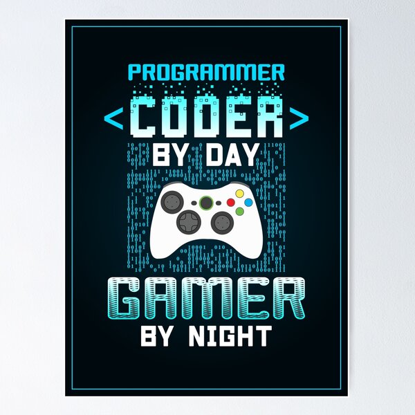 Item preview, Programmer Coder By Day, Gamer By Night designed and sold by Izlan Shah.