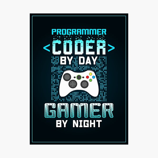 Item preview, Programmer Coder By Day, Gamer By Night designed and sold by Izlan Shah.