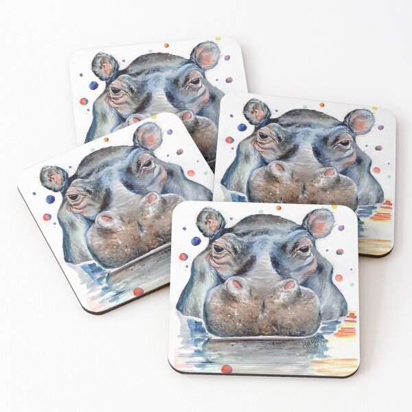 Item preview, Hippo reflections designed and sold by MarenPaintsJoy.
