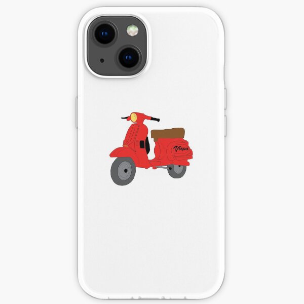 Retro - Red Vespa Scooter iPhone Soft Case