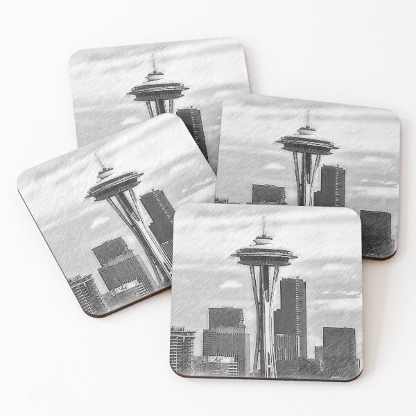 Item preview, Seattle Skyline Sketched designed and sold by KirtTisdale.