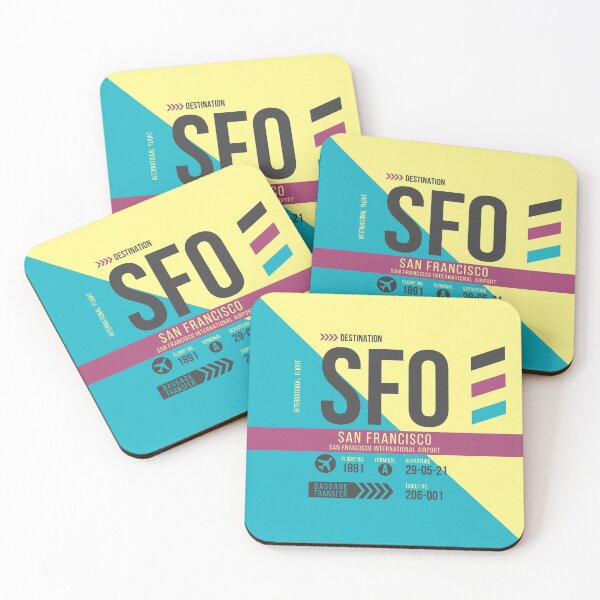 Item preview, San Francisco (SFO) Airport Code Baggage Tag designed and sold by SLAG-Creative.