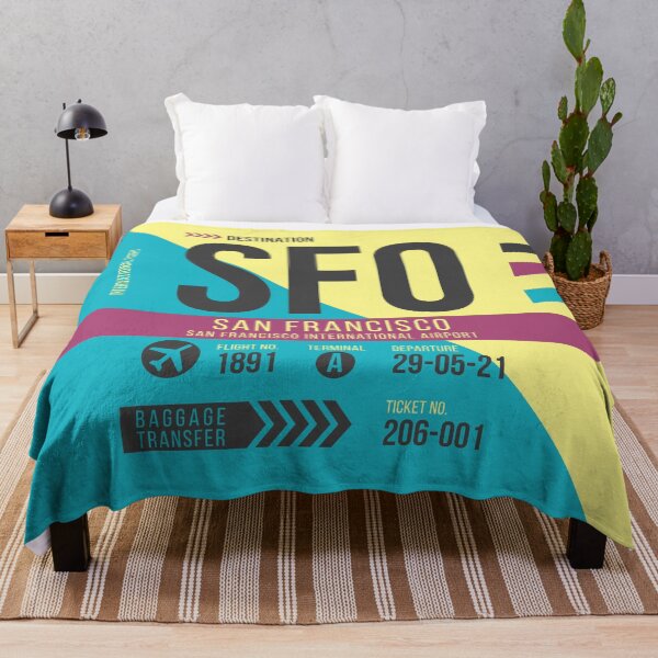 Item preview, San Francisco (SFO) Airport Code Baggage Tag designed and sold by SLAG-Creative.
