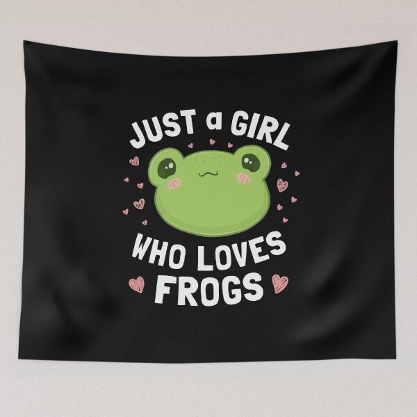 Item preview, Just A Girl Who Loves Frogs Kawaii: Chubby Cottagecore Aesthetic Froggy, Perfect for Teens and Birthday Celebrations designed and sold by MinistryOfFrogs.