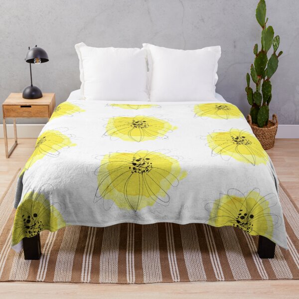 Item preview, Sunny Yellow Flower Abstract Art Pattern designed and sold by NancyMerkle.