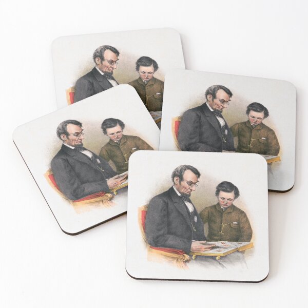 Item preview, Abraham Lincoln and His Son Tad Lithograph designed and sold by warishellstore.