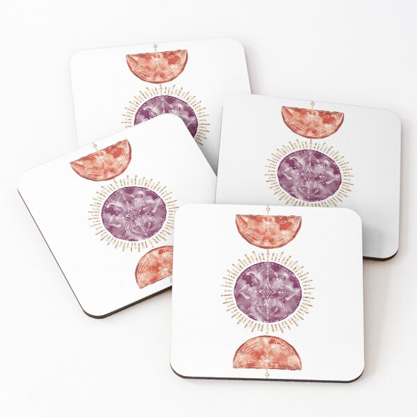 Item preview, boho moon phases, moon aesthetic, magical aesthetic, witch, witchy, wicca, watercolor moon phases, boho pattern designed and sold by Anaïs Illustration.