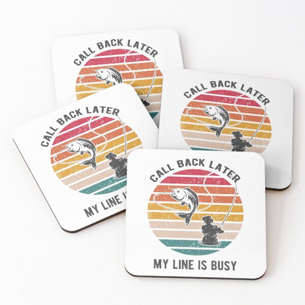Item preview, Call Back Later - My Line Is Busy | Funny Fishing | Distressed Sunset  designed and sold by Rabbitti.