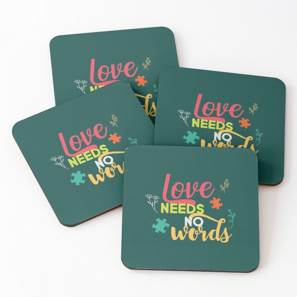 Item preview, Love Needs No Words, Autism Awareness designed and sold by Mqyou.