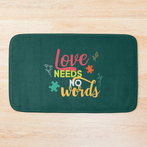 Item preview, Love Needs No Words, Autism Awareness designed and sold by Mqyou.
