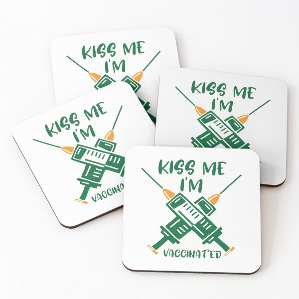 Item preview, Funny Kiss Me I am Vaccinated St Patrick_s Day Gift T Shirt designed and sold by TheFlipRepublic.