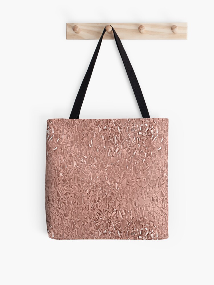 Rose gold metallic tote on sale bag