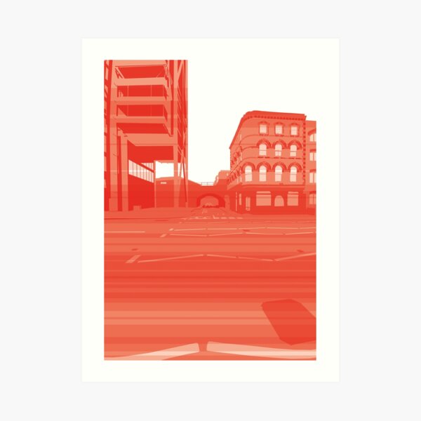 Embankment Momentum (red) Art Print