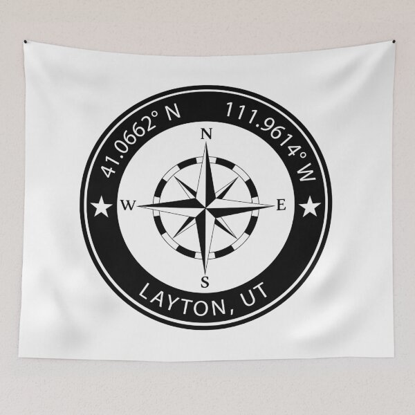 Item preview, Layton, Utah Geographical Coordinates designed and sold by TeeOhGraphics.