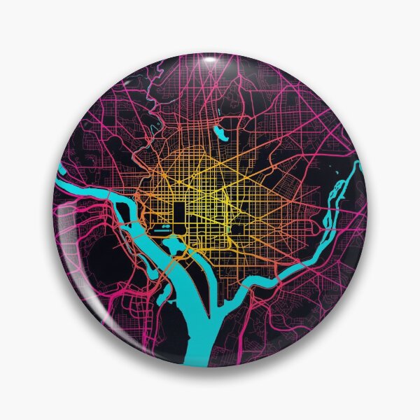 Item preview, Washington DC City Map of the United States - Neon designed and sold by deMAP.