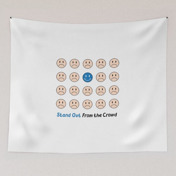 Item preview, Stand Out From the Crowd: Inspirational, Motivational, Smiley Face Wall Art and T-Shirt designed and sold by EmilySutin.