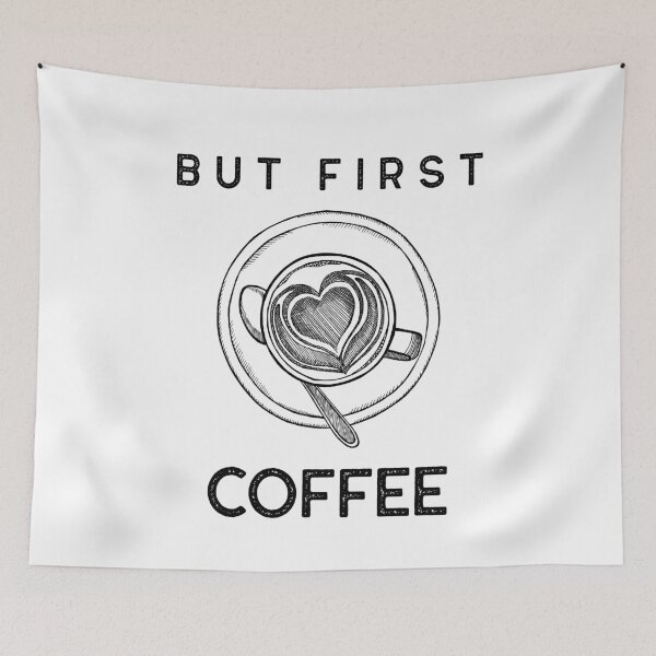 Item preview, But First Coffee. Funny Coffee Lover Quote. Cant do Mornings without Coffee then this is the design for you. designed and sold by That Cheeky Tee.