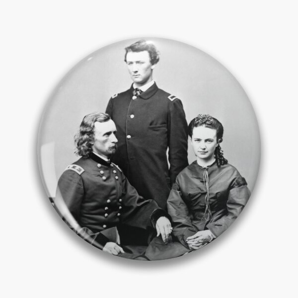Item preview, General Custer With His Wife And Brother - 1865 designed and sold by warishellstore.