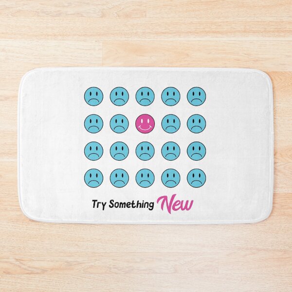 Item preview, Try Something New: Inspirational, Motivational, Smiley Face Wall Art and T-Shirt designed and sold by EmilySutin.