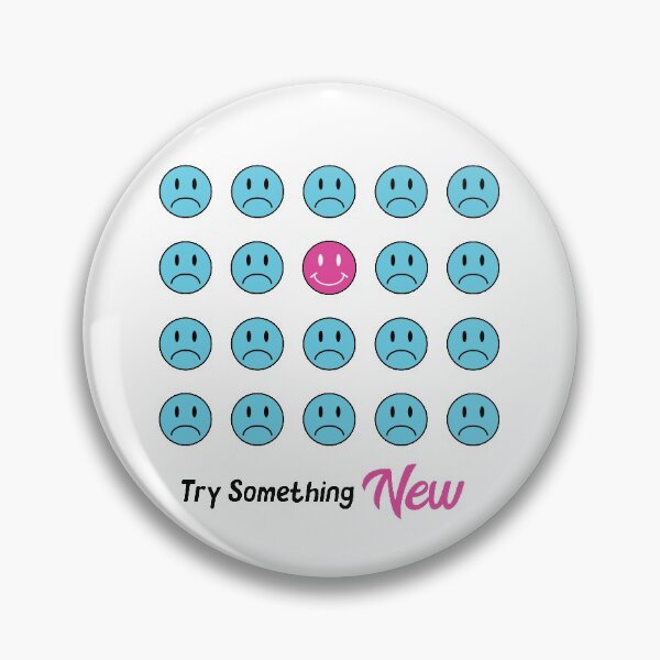 Item preview, Try Something New: Inspirational, Motivational, Smiley Face Wall Art and T-Shirt designed and sold by EmilySutin.