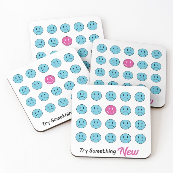 Item preview, Try Something New: Inspirational, Motivational, Smiley Face Wall Art and T-Shirt designed and sold by EmilySutin.