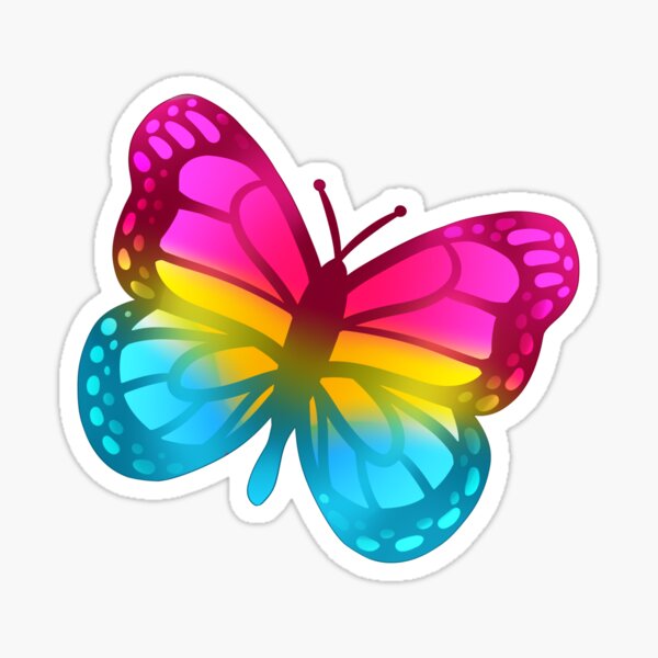 Lgbtq Pride Butterflies Pansexual Sticker For Sale By Leashonlife Redbubble 6538