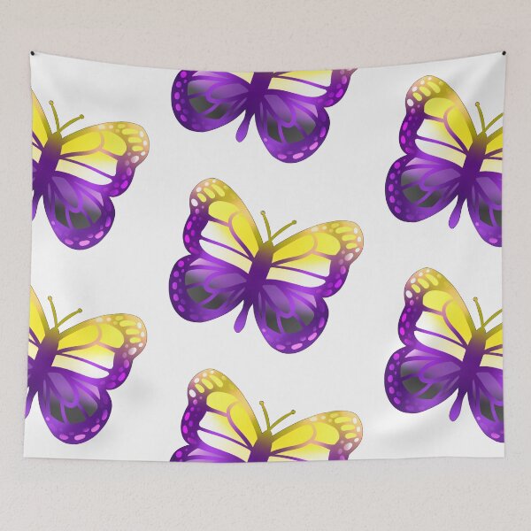 Item preview, LGBTQ+ Pride Butterflies - Nonbinary designed and sold by leashonlife.