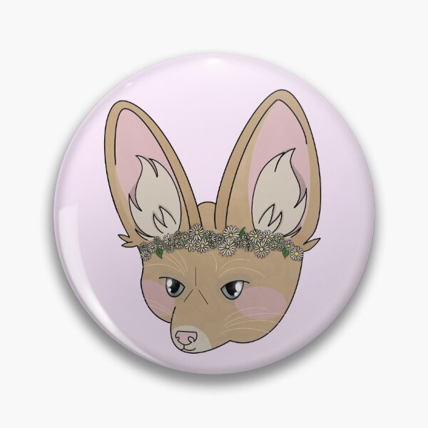 Item preview, Flower Crown Fennec Fox designed and sold by FauxAlien.
