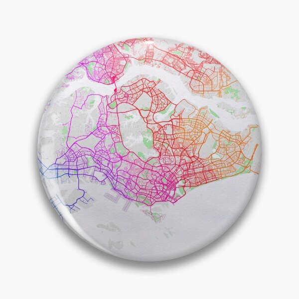 Artikelvorschau, Singapur Stadtplan - bunt entworfen und verkauft von deMAP.