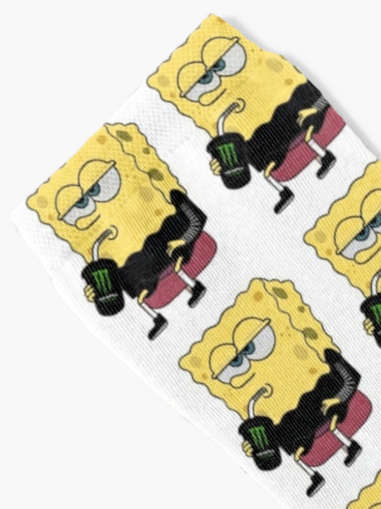 SpongeBob SquarePants Face Glow-In-The-Dark Crew Socks