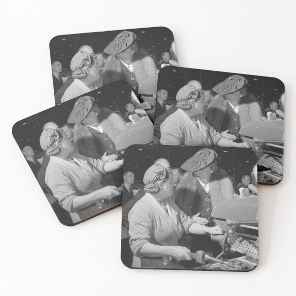 Item preview, Eleanor Roosevelt Speaking With Female Machinist - WW2 England 1942 designed and sold by warishellstore.