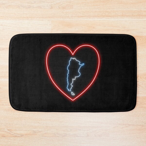 Item preview, Argentina Neon Heart Outline - Argentinian Colors and a Red Heart designed and sold by dylanxh.