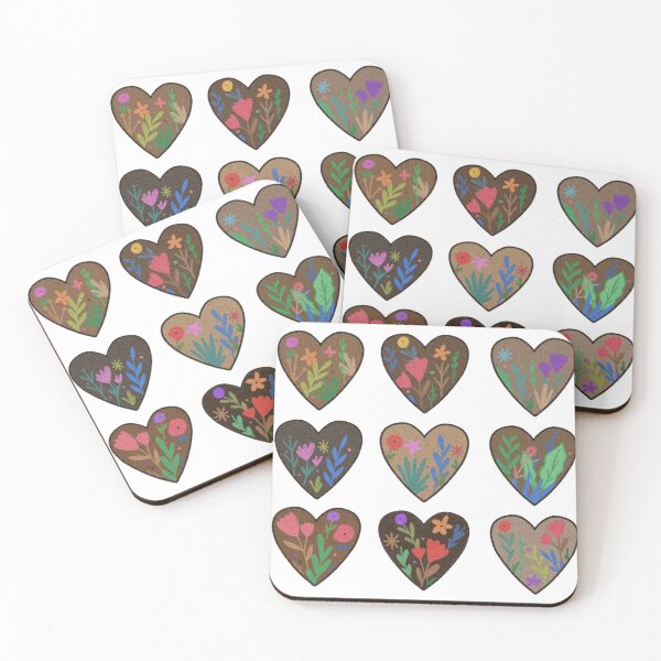Item preview, floral  heart pattern galore, seamless floral pattern, flowers, decor, beautiful, trendy, modern, chic designed and sold by helkav.