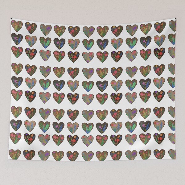 Item preview, floral  heart pattern galore, seamless floral pattern, flowers, decor, beautiful, trendy, modern, chic designed and sold by helkav.